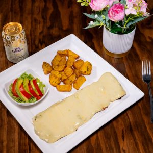 Lomo de cerdo gratinado