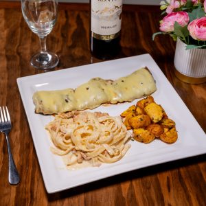 Solomillo gratinado